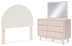 Diamond Furniture - Ashley Furniture - Wistenpine Full Upholstered Panel Headboard, Dresser and Mirror - Full Upholstered Panel Headboard, Dresser and Mirror - B1323B11
