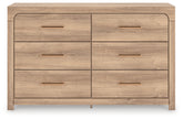 Diamond Furniture - Ashley Furniture - Kinlanni Dresser - Six Drawer Dresser - PCB1360-31