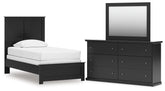 Diamond Furniture - Ashley Furniture - Maribel Twin Panel Bed, Dresser and Mirror - Twin Panel Bed, Dresser and Mirror - B138B71