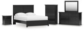 Diamond Furniture - Ashley Furniture - Maribel Queen Panel Bed, Dresser, Mirror, Chest and Nightstand - Queen Panel Bed, Dresser, Mirror, Chest and Nightstand - B138B75