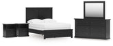 Diamond Furniture - Ashley Furniture - Maribel Full Panel Bed with Dresser, Mirror and 2 Nightstands - Full Panel Bed with Dresser, Mirror and 2 Nightstands - B138B77