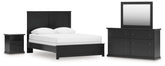 Diamond Furniture - Ashley Furniture - Maribel Queen Panel Bed with Dresser, Mirror and Nightstand - Queen Panel Bed with Dresser, Mirror and Nightstand - B138B73