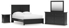Diamond Furniture - Ashley Furniture - Maribel Queen Panel Bed with Dresser, Mirror and Nightstand - Queen Panel Bed with Dresser, Mirror and Nightstand - B138B73
