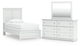Diamond Furniture - Ashley Furniture - Bostwick Shoals Twin Panel Bed, Dresser and Mirror - Twin Panel Bed, Dresser and Mirror - B139B70