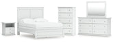Diamond Furniture - Ashley Furniture - Bostwick Shoals Full Panel Bed, Dresser, Mirror, Chest, and Nightstand - Full Panel Bed, Dresser, Mirror, Chest, and Nightstand - B139B61