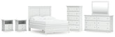 Diamond Furniture - Ashley Furniture - Bostwick Shoals Full Panel Bed, Dresser, Mirror, Chest, and 2 Nightstands - Full Panel Bed, Dresser, Mirror, Chest, and 2 Nightstands - B139B62