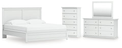Diamond Furniture - Ashley Furniture - Bostwick Shoals King Panel Bed, Dresser, Mirror and Chest - King Panel Bed, Dresser, Mirror and Chest - B139B54
