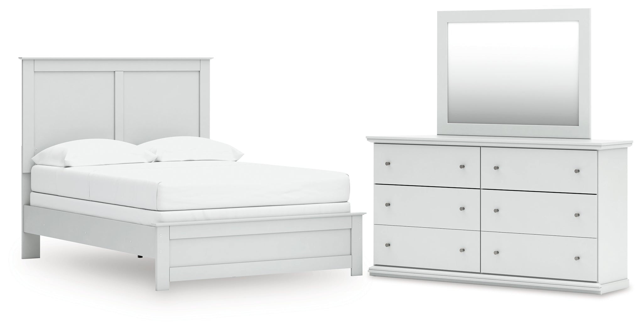 Diamond Furniture - Ashley Furniture - Bostwick Shoals Full Panel Bed, Dresser and Mirror - Full Panel Bed, Dresser and Mirror - B139B48