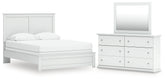 Diamond Furniture - Ashley Furniture - Bostwick Shoals Queen Panel Bed, Dresser and Mirror - Queen Panel Bed, Dresser and Mirror - B139B69