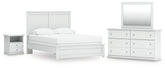 Diamond Furniture - Ashley Furniture - Bostwick Shoals Queen Panel Bed, Dresser, Mirror and Nightstand - Queen Panel Bed, Dresser, Mirror and Nightstand - B139B55