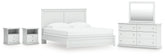 Diamond Furniture - Ashley Furniture - Bostwick Shoals King Panel Bed, Dresser, Mirror and 2 Nightstands - King Panel Bed, Dresser, Mirror and 2 Nightstands - B139B52