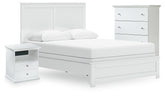 Diamond Furniture - Ashley Furniture - Bostwick Shoals Queen Panel Bed, Cheat and Nightstand - Queen Panel Bed, Cheat and Nightstand - B139B68