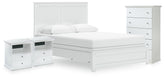 Diamond Furniture - Ashley Furniture - Bostwick Shoals Queen Panel Bed, Chest and 2 Nightstands - Queen Panel Bed, Chest and 2 Nightstands - B139B59