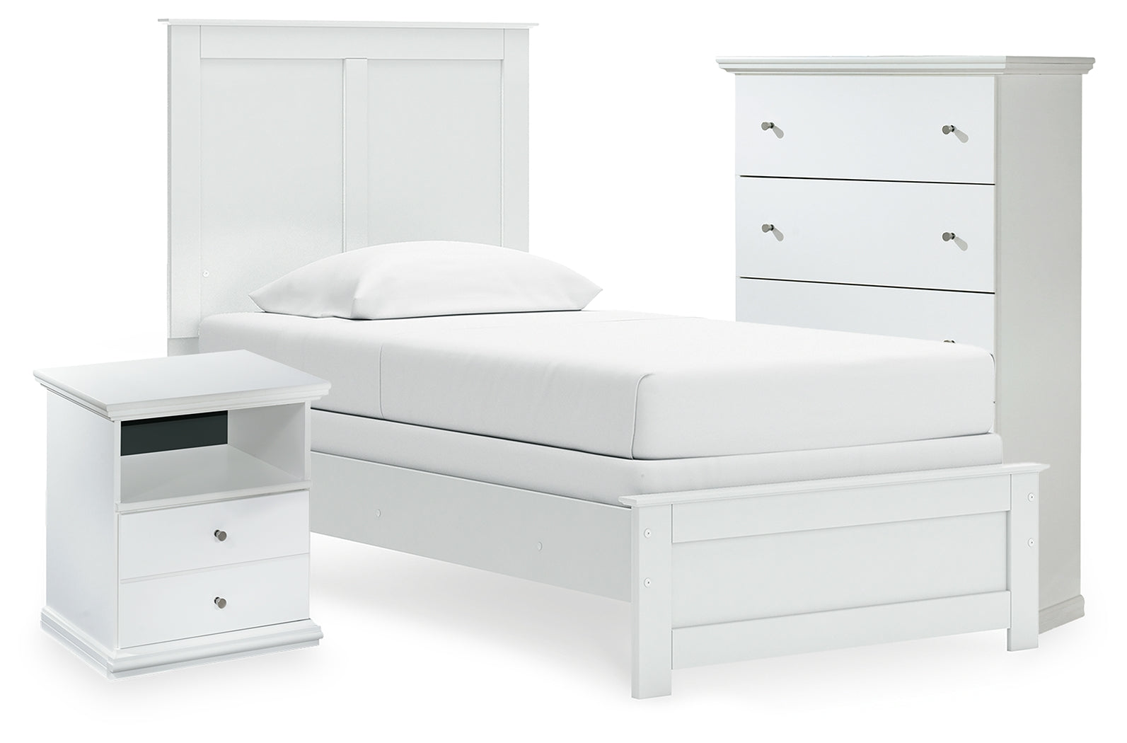 Diamond Furniture - Ashley Furniture - Bostwick Shoals Twin Panel Bed, Chest and Nightstand - Twin Panel Bed, Chest and Nightstand - B139B64