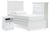 Diamond Furniture - Ashley Furniture - Bostwick Shoals Twin Panel Bed, Chest and Nightstand - Twin Panel Bed, Chest and Nightstand - B139B64