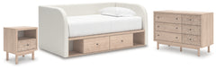Diamond Furniture - Ashley Furniture - Arloster Twin Day Bed with Storage, Dresser and Nightstand - Twin Day Bed with Storage, Dresser and Nightstand - PCB1566B16