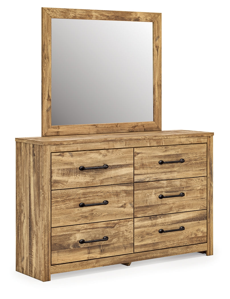 Diamond Furniture - Ashley Furniture - Maystonna Dresser and Mirror - Dresser and Mirror / Brown - PCB1580B1