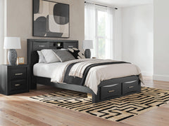 Diamond Furniture - Ashley Furniture - Stabotta Queen Bookcase Storage Bed - Queen Bookcase Storage Bed - PCB1755B3