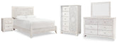 Diamond Furniture - Ashley Furniture - Paxberry Queen Panel Bed, Dresser, Mirror, Chest and Nightstand - Queen Panel Bed, Dresser, Mirror, Chest and Nightstand - B181B35
