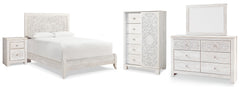 Diamond Furniture - Ashley Furniture - Paxberry Queen Panel Bed, Dresser, Mirror, Chest and Nightstand - Queen Panel Bed, Dresser, Mirror, Chest and Nightstand - B181B35