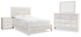 Diamond Furniture - Ashley Furniture - Paxberry Queen Panel Bed, Dresser, Mirror and Nightstand - Queen Panel Bed, Dresser, Mirror and Nightstand - B181B16