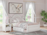 Diamond Furniture - Ashley Furniture - Kozlani Full Upholstered Panel Bed with Storage - Full Upholstered Panel Bed with Storage - PCB1819B18