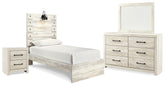 Diamond Furniture - Ashley Furniture - Cambeck Twin Panel Bed, Dresser, Mirror and Nightstand - Twin Panel Bed, Dresser, Mirror and Nightstand - B192B53