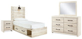 Diamond Furniture - Ashley Furniture - Cambeck Twin Storage Bed, Dresser, Mirror and Nightstand - Twin Storage Bed, Dresser, Mirror and Nightstand - B192B106