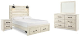 Diamond Furniture - Ashley Furniture - Cambeck Queen Panel Storage Bed, Dresser, Mirror and Nightstand - Queen Panel Storage Bed, Dresser, Mirror and Nightstand - B192B74