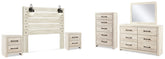 Diamond Furniture - Ashley Furniture - Cambeck Queen Panel Headboard, Dresser, Mirror, Chest and 2 Nightstands - Queen Panel Headboard, Dresser, Mirror, Chest and 2 Nightstands - B192B82