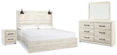 Diamond Furniture - Ashley Furniture - Cambeck King Panel Bed, Dresser, Mirror and Nightstand - King Panel Bed, Dresser, Mirror and Nightstand - B192B54