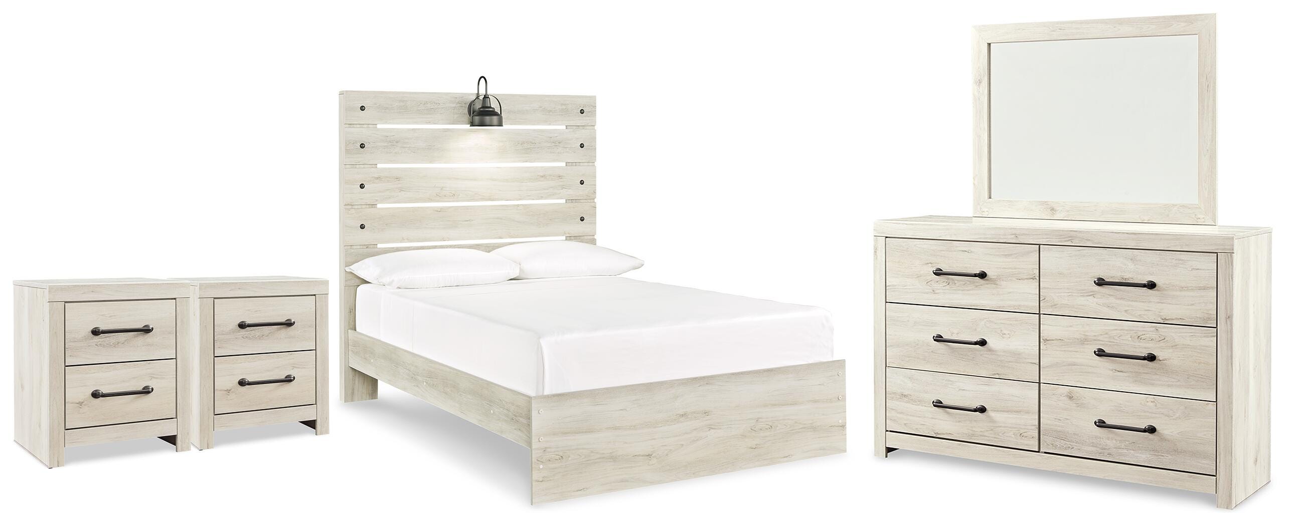 Diamond Furniture - Ashley Furniture - Cambeck Full Panel Bed, Dresser, Mirror and 2 Nightstands - Full Panel Bed, Dresser, Mirror and 2 Nightstands - B192B143