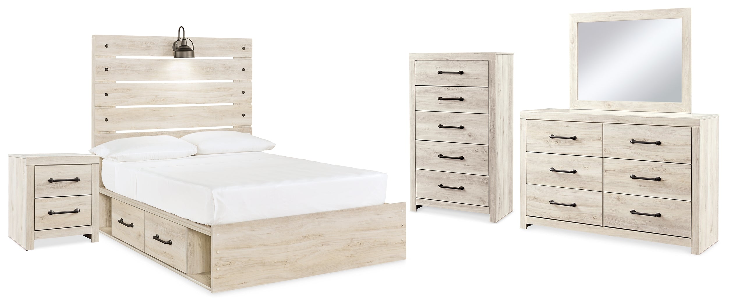 Diamond Furniture - Ashley Furniture - Cambeck Full Panel Bed, Dresser, Chest and Nightstand - Full Panel Bed, Dresser, Chest and Nightstand - B192B85