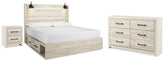 Diamond Furniture - Ashley Furniture - Cambeck King Panel Storage Bed. Dresser and Nightstand - King Panel Storage Bed. Dresser and Nightstand - B192B125
