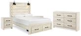 Diamond Furniture - Ashley Furniture - Cambeck Queen Panel Storage Bed, Dresser and 2 Nightstands - Queen Panel Storage Bed, Dresser and 2 Nightstands - B192B76