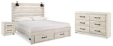 Diamond Furniture - Ashley Furniture - Cambeck King Panel Storage Bed, Dresser and Nightstand - King Panel Storage Bed, Dresser and Nightstand - B192B65
