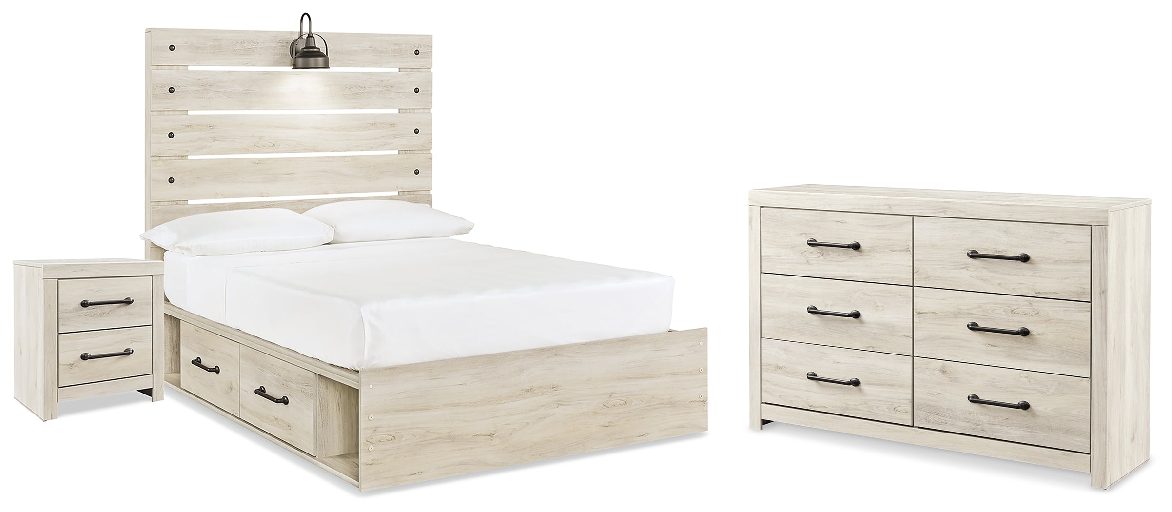 Diamond Furniture - Ashley Furniture - Cambeck Full Panel Storage Bed with Dresser and Nightstand - Full Panel Storage Bed with Dresser and Nightstand - B192B105