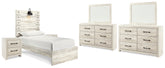 Diamond Furniture - Ashley Furniture - Cambeck Twin Panel Bed, 2 Dressers, 2 Mirrors and 2 Nightstands - Twin Panel Bed, 2 Dressers, 2 Mirrors and 2 Nightstands - B192B88