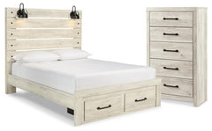 Diamond Furniture - Ashley Furniture - Cambeck Queen Panel Storage Bed and Chest - Queen Panel Storage Bed and Chest - B192B142