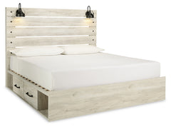 Cambeck King Panel Bed with Storage, Dresser, Mirror and Chest