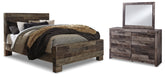Diamond Furniture - Ashley Furniture - Derekson Queen Panel Bed, Dresser and Mirror - Queen Panel Bed, Dresser and Mirror - B200B7
