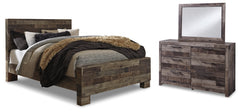 Diamond Furniture - Ashley Furniture - Derekson Queen Panel Bed, Dresser and Mirror - Queen Panel Bed, Dresser and Mirror - B200B7