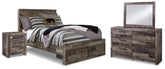Diamond Furniture - Ashley Furniture - Derekson Full Panel Storage Bed, Dresser, Mirror and Nightstand - Full Panel Storage Bed, Dresser, Mirror and Nightstand - B200B79