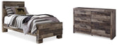 Diamond Furniture - Ashley Furniture - Derekson Twin Panel Bed and Dresser - Twin Panel Bed and Dresser - B200B65