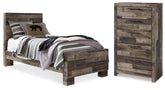 Diamond Furniture - Ashley Furniture - Derekson Twin Panel Bed and Chest - Twin Panel Bed and Chest - B200B66