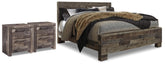 Diamond Furniture - Ashley Furniture - Derekson King Panel Bed and 2 Nightstands - King Panel Bed and 2 Nightstands - B200B83