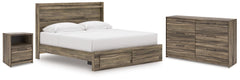 Diamond Furniture - Ashley Furniture - Elbrim King Panel Storage Bed, Dresser and Nightstand - King Panel Storage Bed, Dresser and Nightstand - PCB2005B24