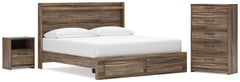 Diamond Furniture - Ashley Furniture - Elbrim King Panel Storage Bed, Chest and Nightstand - King Panel Storage Bed, Chest and Nightstand - PCB2005B28