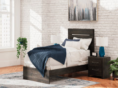 Diamond Furniture - Ashley Furniture - Hollivern Twin Panel Bed - Twin Panel Bed - PCB2108B11