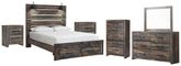 Diamond Furniture - Ashley Furniture - Drystan Queen Panel Storage Bed, Dresser, Mirror, Chest and 2 Nightstands - Queen Panel Storage Bed, Dresser, Mirror, Chest and 2 Nightstands - B211B123